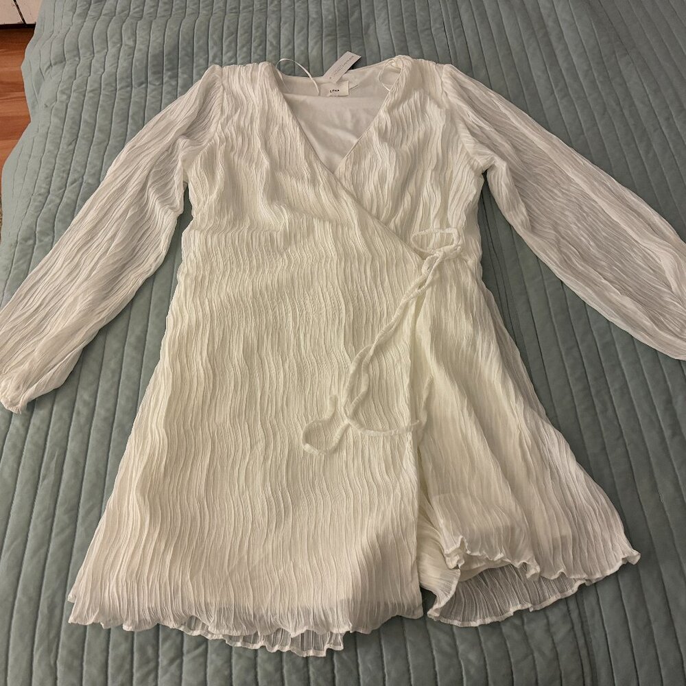 White/ Cream Chiffon Side Tie Romper